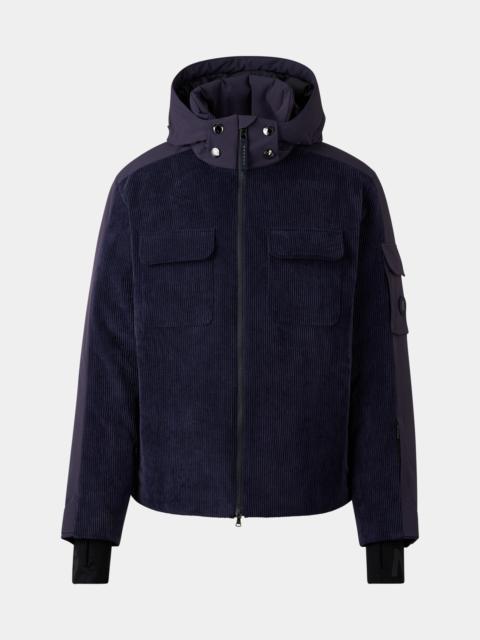 BOGNER Cobe corduroy ski jacket in Navy blue