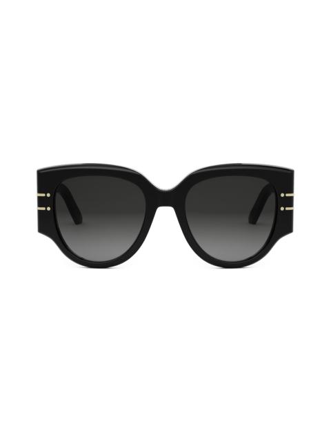 Dior Women's DiorSignature R2I 53MM Butterfly Sunglasses - Black Gold Black