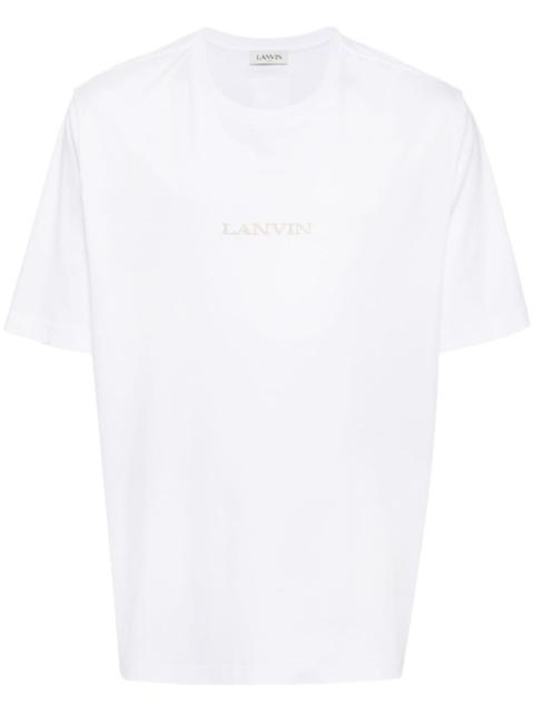 Lanvin logo-embroidered cotton T-shirt