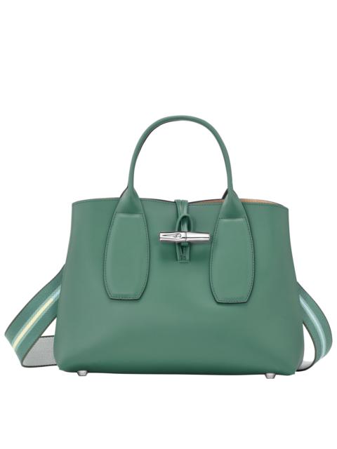 Longchamp Roseau M Handbag Sage - Leather