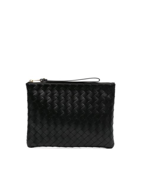 medium Intrecciato leather pouch