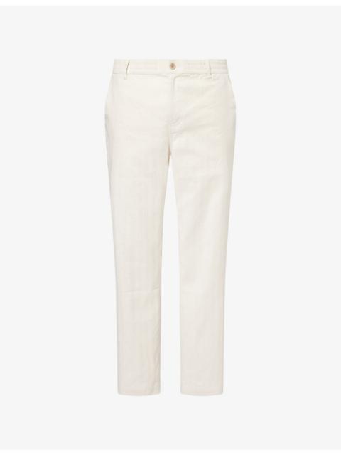 PAIGE Eberton Straight-Leg Cotton Trousers