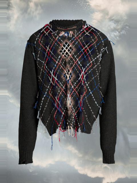 Marine Serre – Regenerated Lozenge Knit Crewneck Pullover Multi
