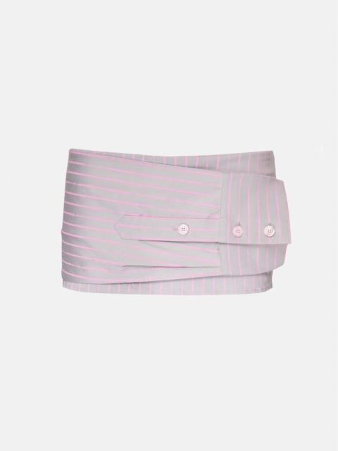 POSTER GIRL LIBERTY SKIRT GREY/PINK PINSTRIPE