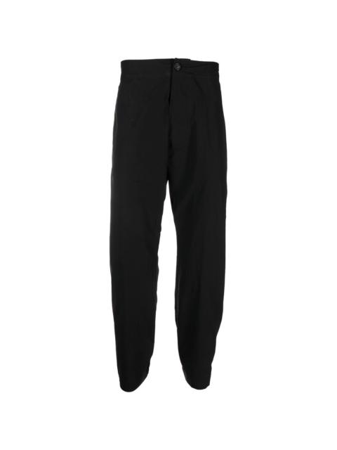 logo-tape tapered trousers