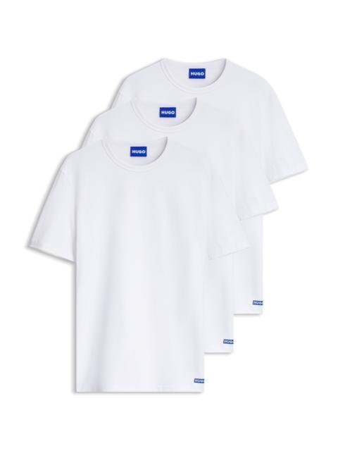 HUGO THREE-PACK OF LOGO-PRINT COTTON T-SHIRTS