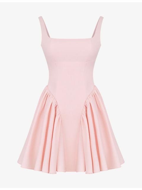 House of CB Florianne bow-embellished cotton and lyocell mini dress