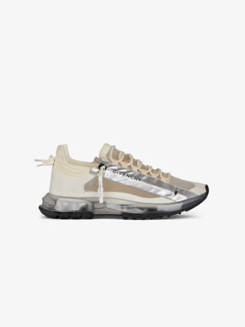 Givenchy SPECTRE LOW RUNNERS SNEAKERS IN TRANSPARENT MESH WITH ZIP