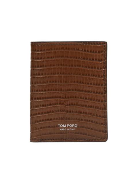 TOM FORD crocodile-effect leather wallet