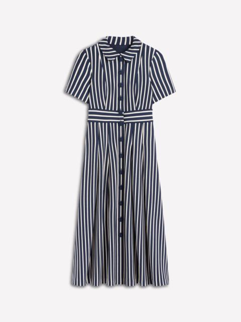 BODEN Bridget Ponte Shirt Dress-Navy and Ivory Stripe