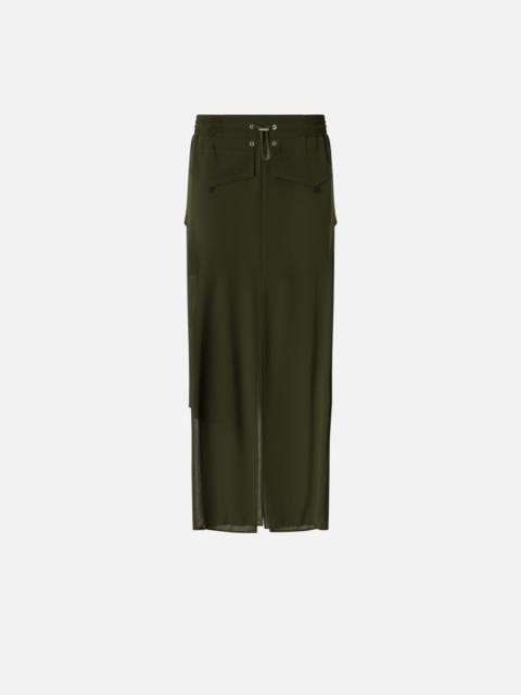 PINKO LONG GEORGETTE SKIRT WITH POCKETS