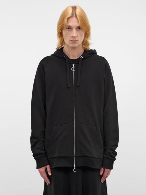 SETCHU Black Cotton Raglan Zip Hoodie