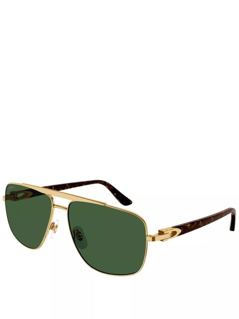 C Décor 24K Gold Plated Navigator Sunglasses, 58mm