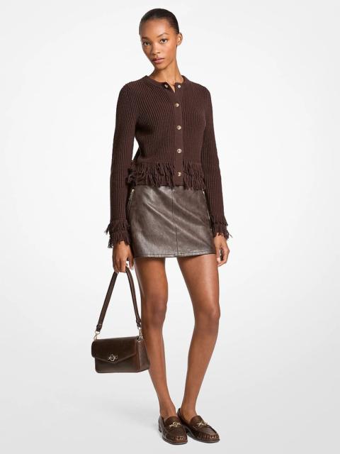MICHAEL KORS Knit Fringed Cardigan