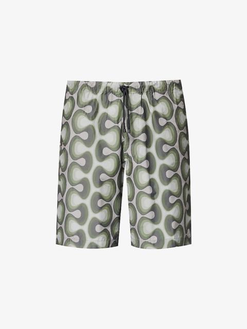 Piperi abstract-pattern woven shorts