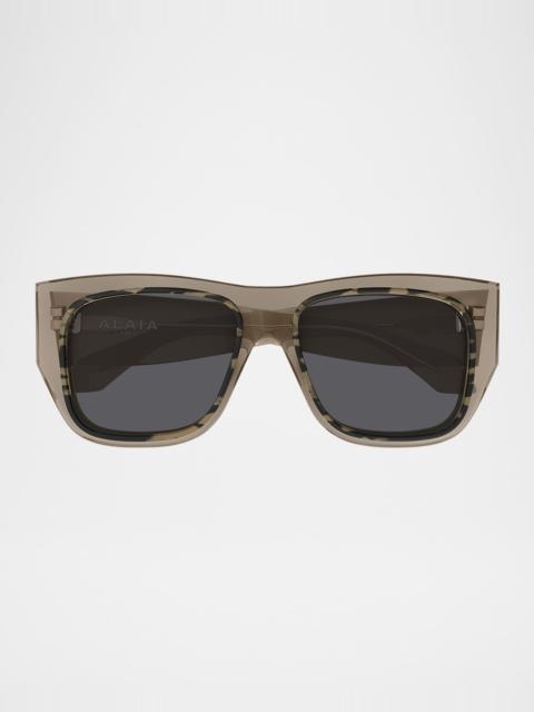 Alaïa Rectangle Acetate Sunglasses