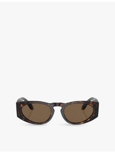 GIORGIO ARMANI AR8216 Rectangle-Frame Acetate Sunglasses