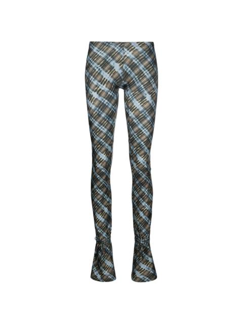 KNWLS high-waisted check trousers