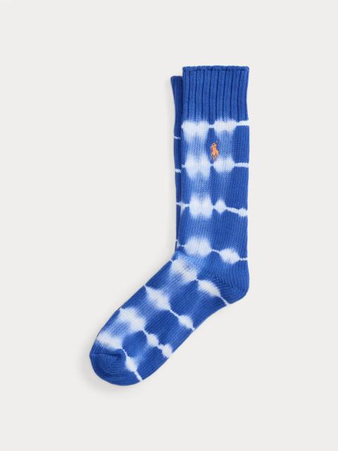 Polo Ralph Lauren Tie-Dye Cotton-Blend Crew Socks