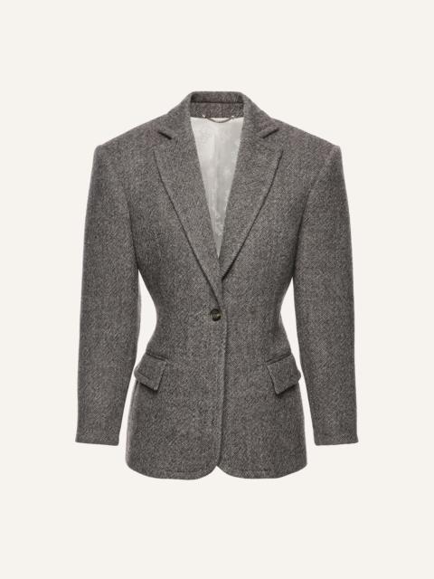MAGDA BUTRYM Hourglass herringbone blazer in grey