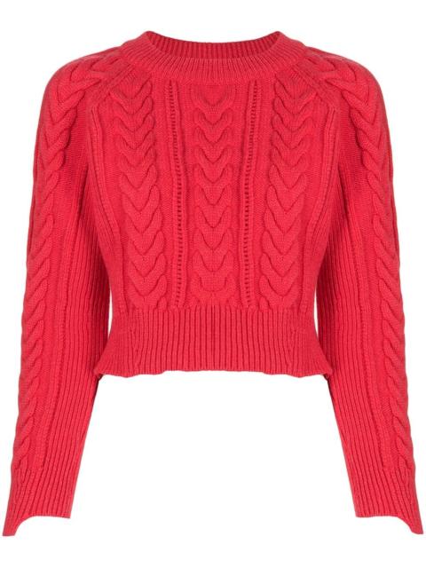 Alexander McQueen cable-knit fitted jumper
