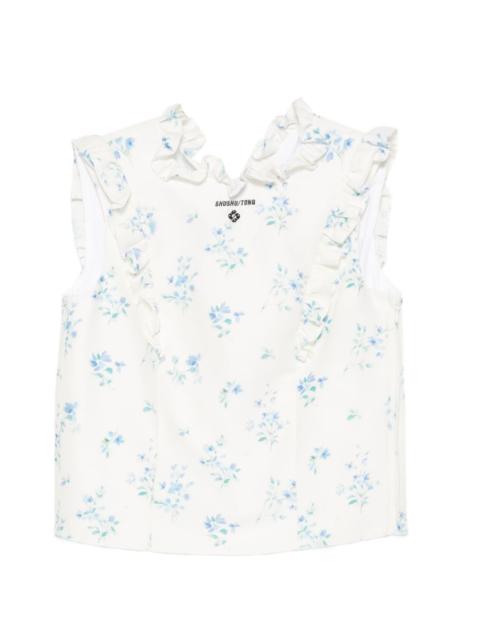 SHUSHU/TONG floral-print top