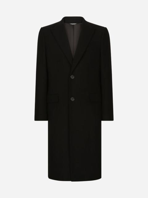 Single-breasted wool coat