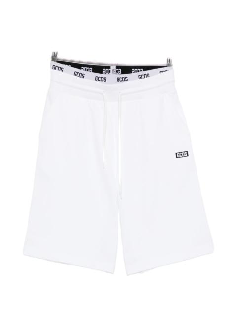 GCDS logo drawstring track shorts