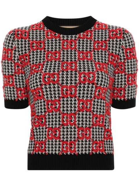 GUCCI GG-jacquard knitted wool top