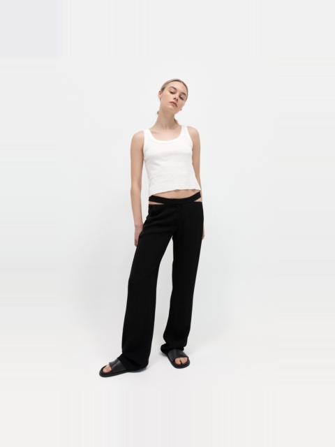 ST. AGNI Zip Detail Trousers - Black