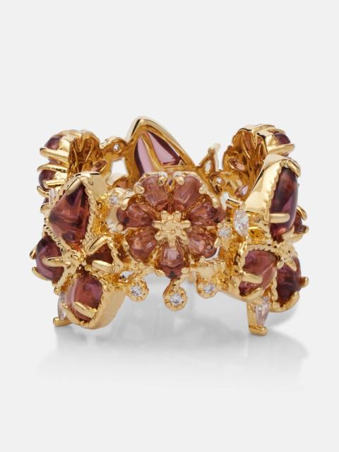 Zimmermann Bloom gold-plated embellished ring