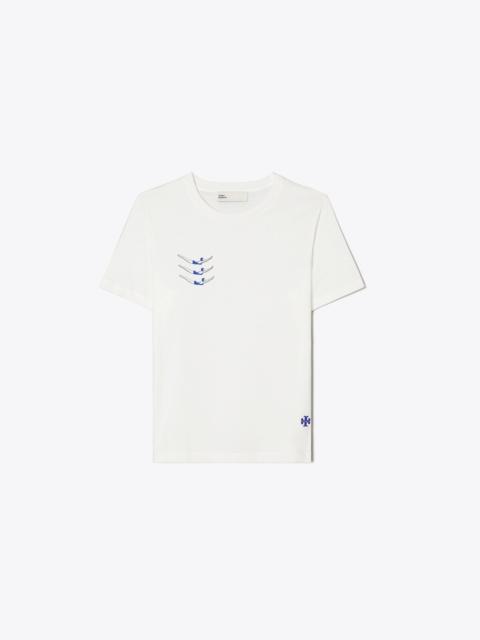 TORY BURCH Swimmers Cotton T-Shirt