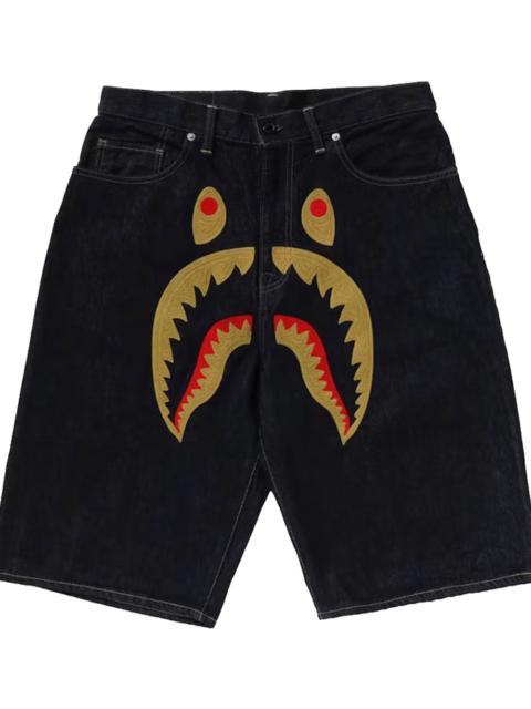 A BATHING APE® Shark Denim Shorts (SS24) "Dark Indigo" BSDSIS