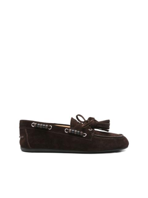 Miu Miu beaded tassels loafers