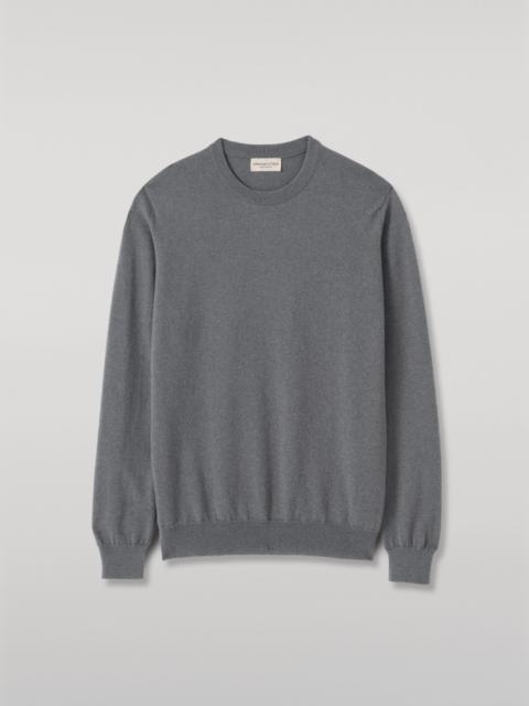 Johnstons of Elgin Reuben Grey Cashmere Crew Jumper