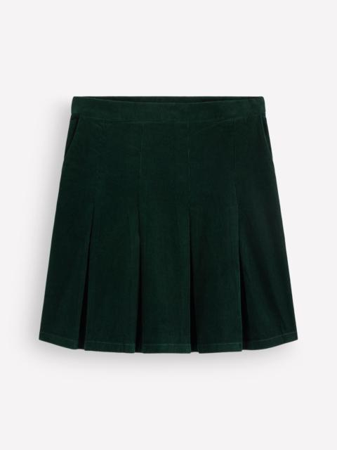 BODEN Flippy Cord Skirt-Midnight Emerald