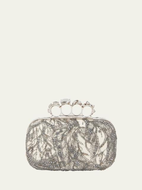 Alexander McQueen Knuckle Four-Ring Embellished Clutch Bag