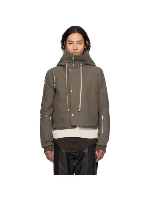 Rick Owens Gray Hollywood Cropped Headon Jacket