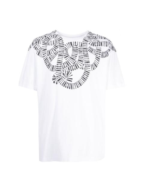 Snake Wings-print cotton T-shirt