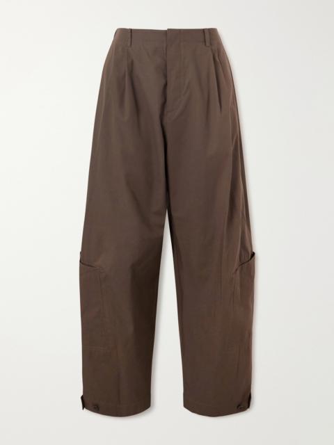 AMOMENTO Cotton-Blend Wide-Leg Trousers