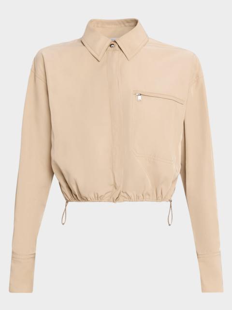VERONICA BEARD Wilfred Water-Resistant Taffeta Shirt