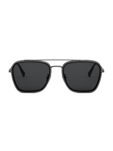 BVLGARI Men's B. ZERO1 55MM Square Sunglasses - Ruthenium Dark Grey Polarized