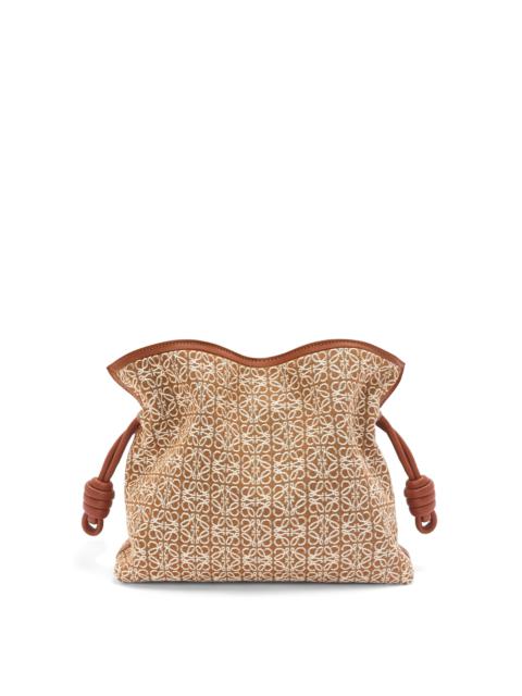 Loewe Flamenco clutch in Anagram jacquard and calfskin