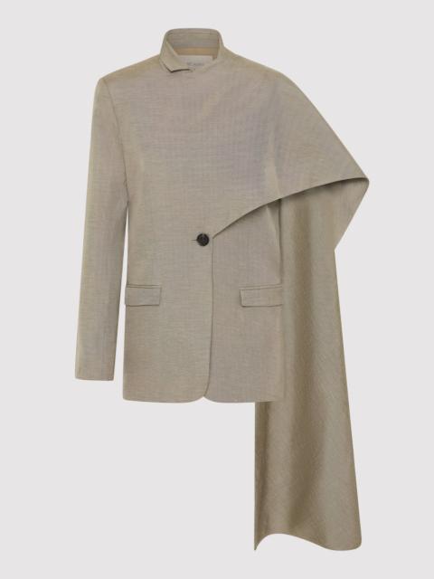 ST. AGNI Melange Scarf Blazer - Rye