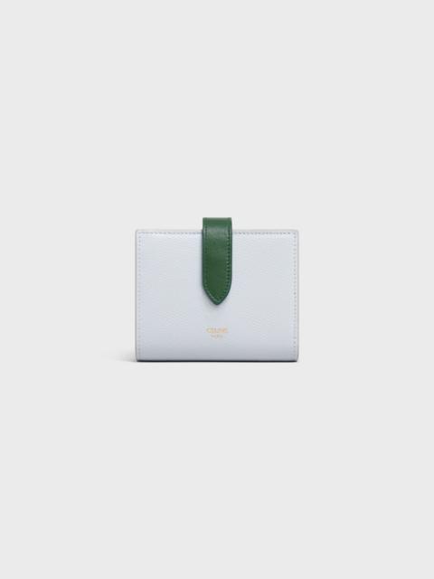 CELINE Small Strap Wallet in Bicolour Grained Calfskin