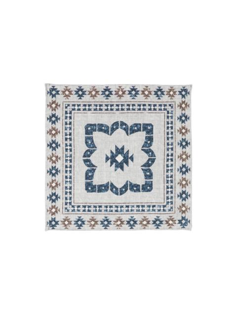 Brunello Cucinelli geometric-print square-shape scarf