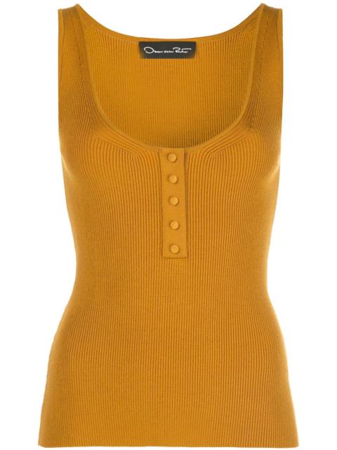 Oscar de la Renta ribbed vest top