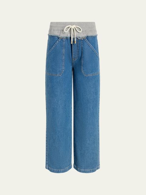 Cinq à Sept Serna Mixed-Media Jeans