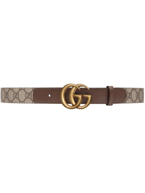 GUCCI Gucci GG Belt Double G Buckle 1 Width Brown