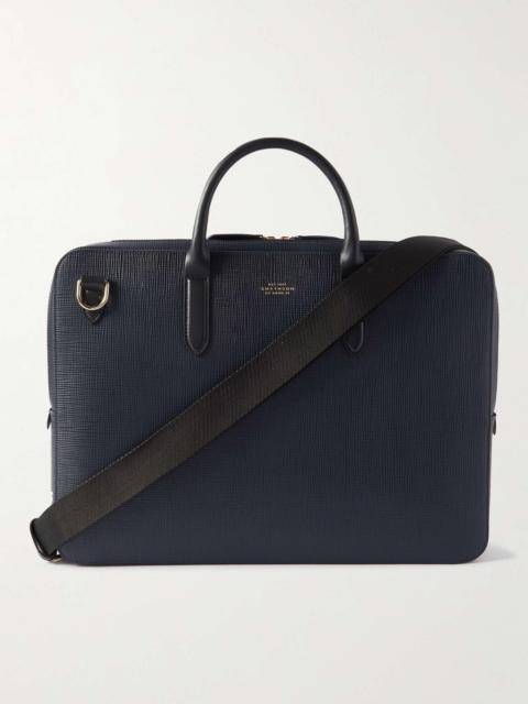 Smythson Panama Cross-Grain Leather Briefcase